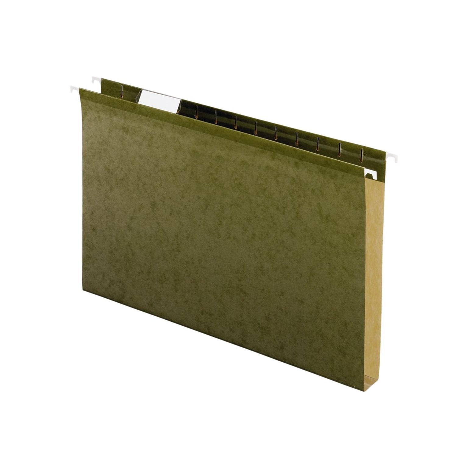 Pendaflex Reinforced Hanging File Folders, Extra Capacity, 1 Expansion, Legal Size, Standard Green, 25/Box (PFX 04153x1)