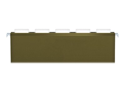 Pendaflex Reinforced Hanging File Folders, Extra Capacity, 1" Expansion, Legal Size, Standard Green, 25/Box (PFX 04153x1)