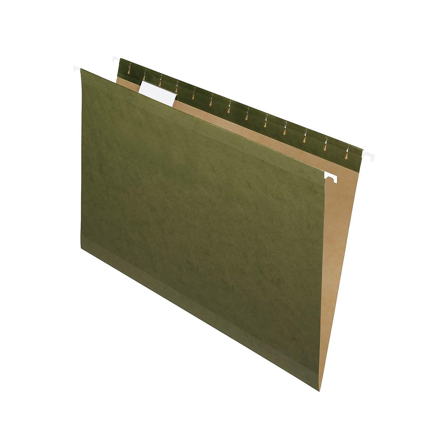 Pendaflex Reinforced Hanging File Folders, 1/5-Cut Tab, Legal Size, Standard Green, 25/Box (PFX 4153 1/5)