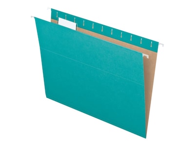 Pendaflex Recycled Hanging File Folders, Letter Size, Aqua, 25/Box (PFX 81616)