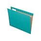 Pendaflex Recycled Hanging File Folders, Letter Size, Aqua, 25/Box (PFX 81616)