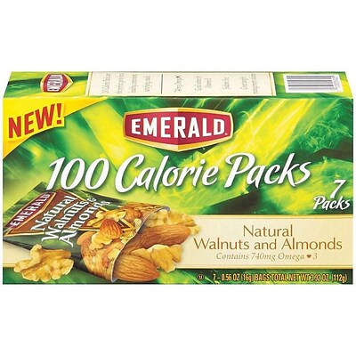 Emerald Nuts 100 Calorie Packs, Walnuts and Almonds, 0.56 ...