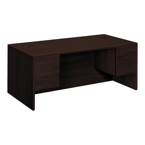 HON® 10500 72 Double Pedestal Desk, Mahogany (H10593NN) NEXT2019 NEXTExpress