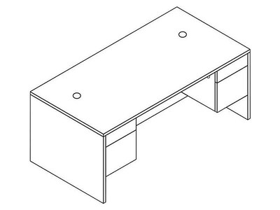 HON® 10500 72" Double Pedestal Desk, Mahogany (H10593NN) NEXT2019 NEXTExpress