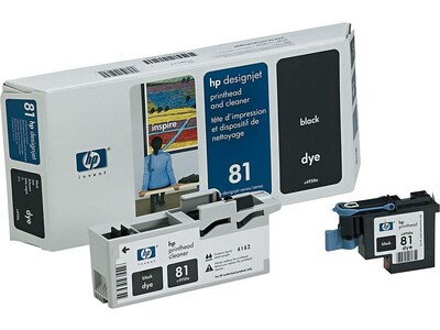 HP 81 DesignJet C4950A Printhead and Printhead Cleaner, Black