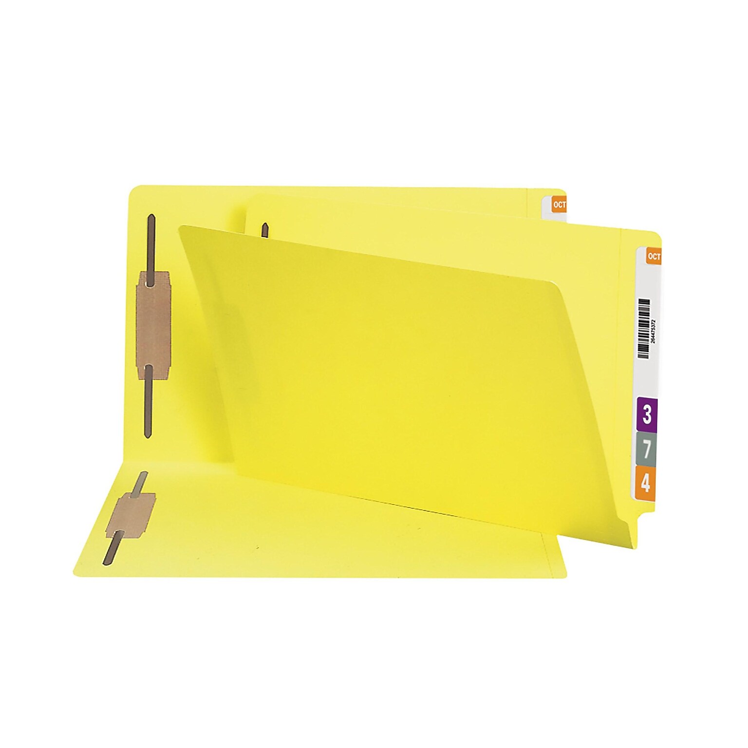 Smead End Tab Classification Folders, Shelf-Master Reinforced Straight-Cut Tab, Legal Size, Yellow, 50/Box (28940)