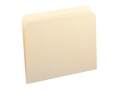 Smead File Folders, Reinforced Straight-Cut Tab, Letter Size, Manila, 100/Box (10310)