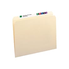 Smead File Folders, Reinforced Straight-Cut Tab, Letter Size, Manila, 100/Box (10310)