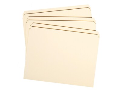 Smead File Folders, Reinforced Straight-Cut Tab, Letter Size, Manila, 100/Box (10310)