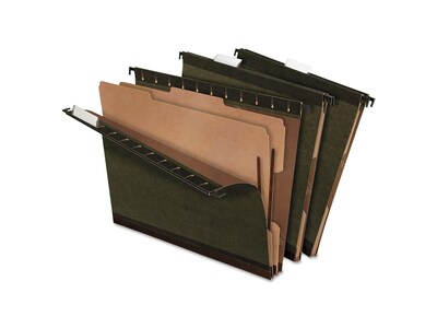 Pendaflex SureHook Hanging File Folders, Letter Size, Standard Green, 10/Box (PFX 59254)