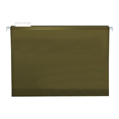 Pendaflex Reinforced Hanging File Folders, 1 Expansion, Letter size, Standard Green 25/Box