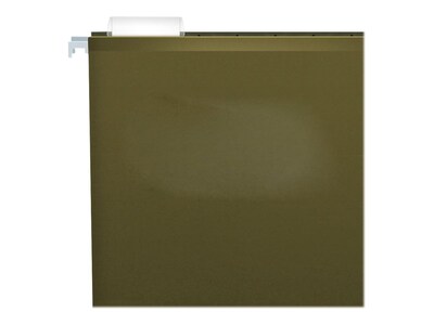 Pendaflex Reinforced Hanging File Folders, 1" Expansion, Letter size, Standard Green 25/Box