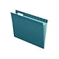 Pendaflex Reinforced Hanging File Folders, 1/5 Tab, Letter Size, Teal, 25/Box (PFX 4152 1/5 TEA)