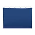 Pendaflex Reinforced Hanging File Folders, 1/5 Tab, Letter Size, Navy, 25/Box (PFX 4152 1/5 NAV)