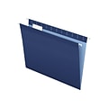 Pendaflex Reinforced Hanging File Folders, 1/5 Tab, Letter Size, Navy, 25/Box (PFX 4152 1/5 NAV)