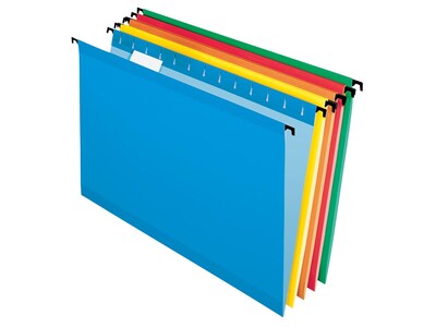 Pendaflex SureHook Hanging File Folders, Legal Size, Assorted Colors, 20/Box (PFX 6153 1/5 Asst)