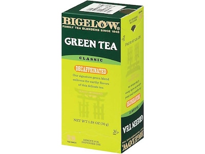 Bigelow Decaffeinated Classic Green Tea Bags, 28/Box (RCB10347)