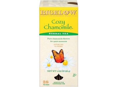 Bigelow Cozy Chamomile Herbal Tea Bags, 28/Box (004011)