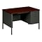 HON Metro Classic 48 Single Pedestal Desk, Mahogany/Charcoal (HONP3251RNS)