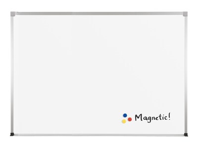 Essentials Porcelain Dry-Erase Whiteboard, Anodized Aluminum Frame, 6 x 4 (2H2NG)