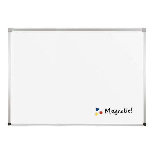 Essentials Porcelain Dry-Erase Whiteboard, Anodized Aluminum Frame, 6 x 4 (2H2NG)