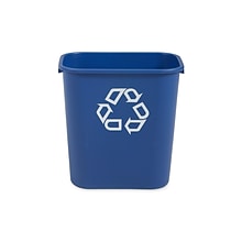 Rubbermaid Commercial Products Plastic Container, 7 Gallon, Blue (FG295673BLUE)