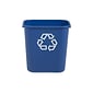 Rubbermaid Commercial Products Plastic Container, 7 Gal., Blue (FG295673BLUE)
