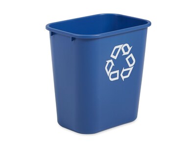 Rubbermaid Commercial Products Plastic Container, 7 Gallon, Blue (FG295673BLUE)