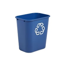 Rubbermaid Commercial Products Plastic Container, 7 Gallon, Blue (FG295673BLUE)