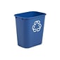 Rubbermaid Commercial Products Plastic Container, 7 Gallon, Blue (FG295673BLUE)