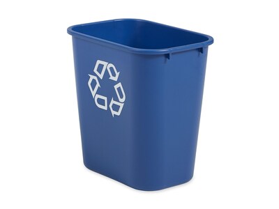 Rubbermaid Commercial Products Plastic Container, 7 Gallon, Blue (FG295673BLUE)