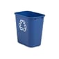 Rubbermaid Commercial Products Plastic Container, 7 Gal., Blue (FG295673BLUE)