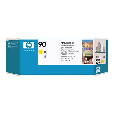 HP 90 DesignJet Printhead and Printhead Cleaner, Yellow (C5057A)