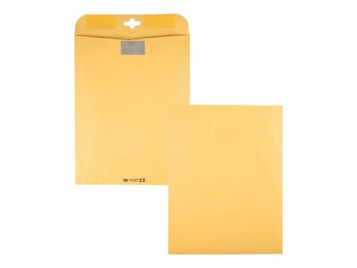 Quality Park ClearClasp Redi-Tac Kraft Catalog Envelopes, 10" x 13", Brown Kraft, 100/Box (QUA43768)