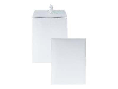 Quality Park Redi-Strip Catalog Envelopes, 9.5" x 12.5", White Wove, 100/Box (QUA44682)