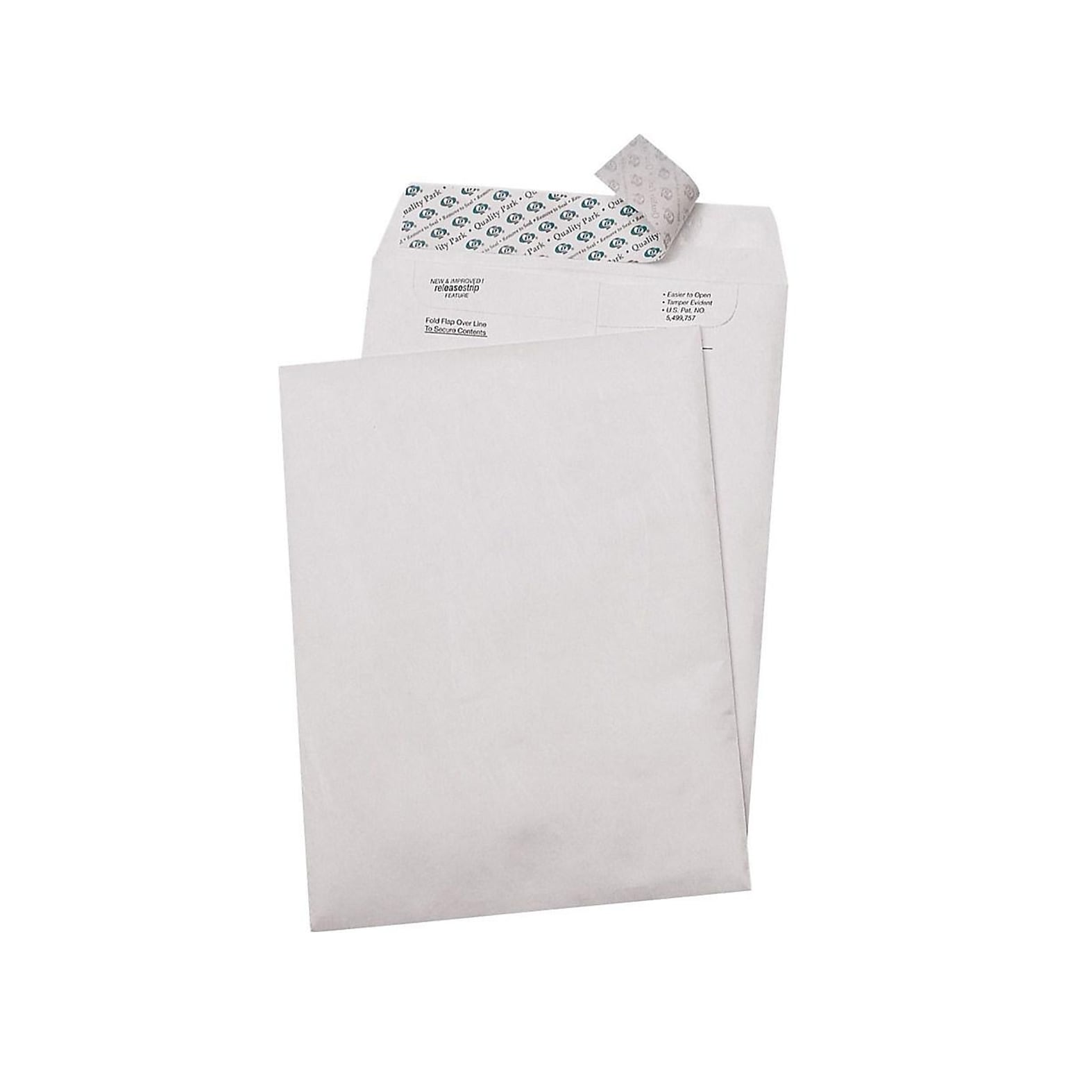 Quality Park Tyvek Survivor Self Seal Catalog Envelopes, 12L x 15.5H, White, 100/Box (QUAR1790)