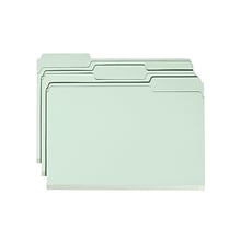 Smead Pressboard Classification Folders with SafeSHIELD Fasteners, 1/3-Cut Tab, Legal Size, Gray/Gre