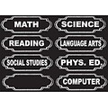 Ashley Productions Large Die-Cut Magnetic Chalkboard Class Subjects (ASH19003)