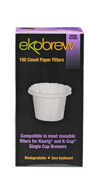 Ekobrew Paper Filters for Keurig Single Cup Brewers, 100/Pack (EK17002US)