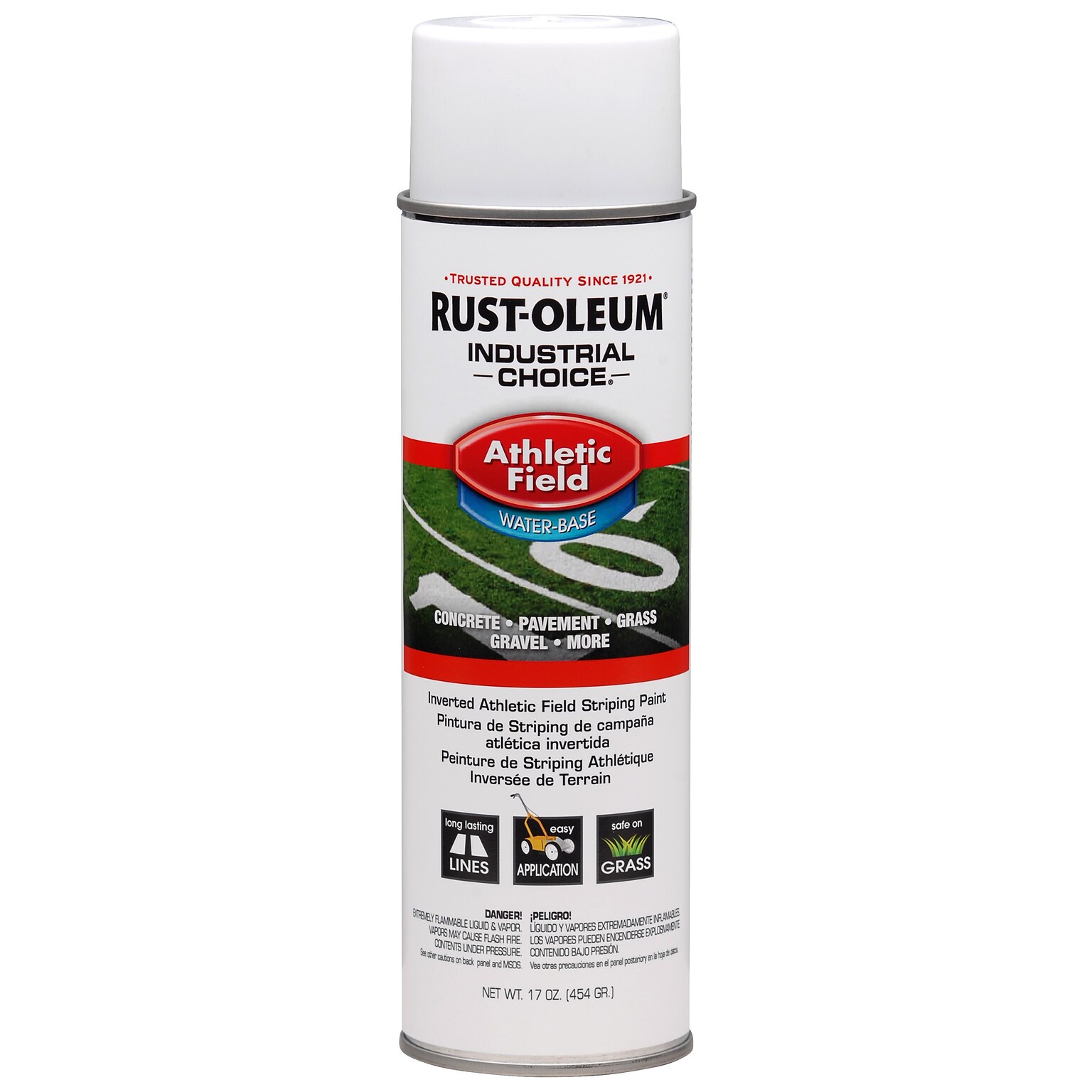 Rust-Oleum Industrial Choice Af1600 Athletic Field Striping Paint, White, 17 oz., 12/Pack (206043)