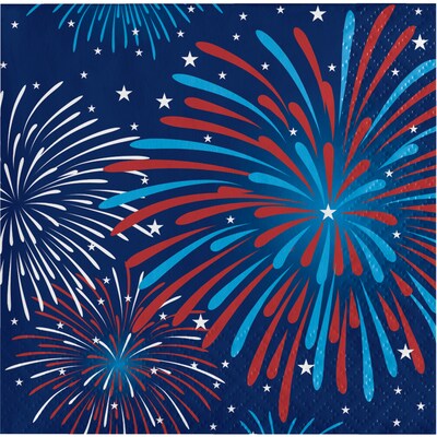 Creative Converting Patriotic Party Beverage Napkins, 48 Count (DTC335430BNAP)