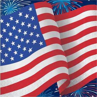 Creative Converting Patriotic Party Napkins, 48 Count (DTC335431NAP)