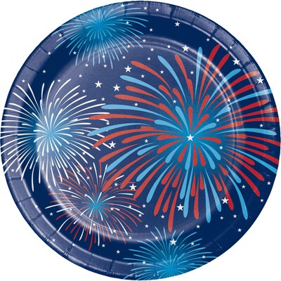 Creative Converting Patriotic Party Dessert Plates, 24 Count (DTC335432PLT)