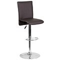 Contemporary Brown Vinyl Adjustable Height Barstool with Chrome Base [CH-TC3-1206-BRN-GG]