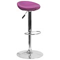 Contemporary Purple Vinyl Adjustable Height Barstool with Chrome Base (DS-8001-PUR-GG)