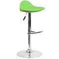 Contemporary Green Vinyl Adjustable Height Barstool with Chrome Base (DS-8002-GN-GG)