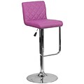 Contemporary Purple Vinyl Adjustable Height Barstool with Chrome Base (DS-8101-PUR-GG)