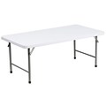 Flash Furniture 47.75 Rectangular Plastic Kids Folding Table, White (RB2448KID)