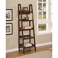 Altra Platform 5-Shelf 72 Wood Veneer Ladder Bookcase, Mahogany (9537096)
