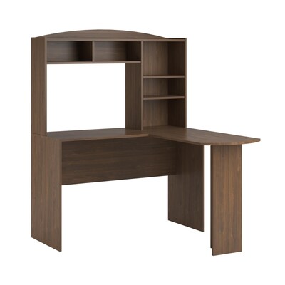 Altra Sutton 48 W L Computer Desk with Hutch, Saint Walnut (9883214COM)